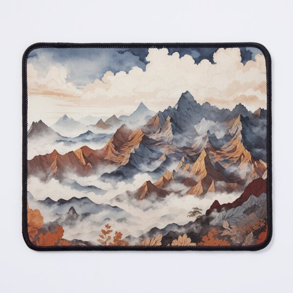 Item preview, Mystic Peaks: An Illustration of Fog-Shrouded Mountains designed and sold by Ngea.