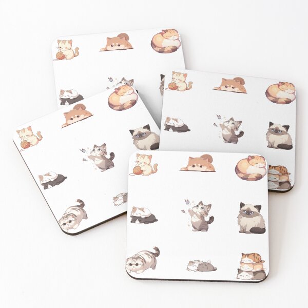 Item preview, Cute Cat Anime Sticker Sheet designed and sold by SundayDonuts.