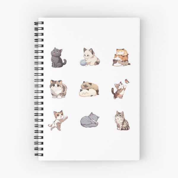 Item preview, Cute Cat Anime Sticker Sheet designed and sold by SundayDonuts.