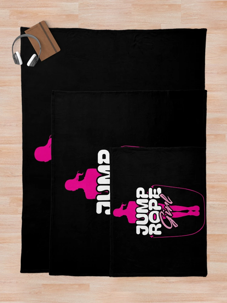 Thumbnail 5 of 6, Throw Blanket, Jump Rope Girl Rope Jumping Rope Jumping designed and sold by MooonTees.