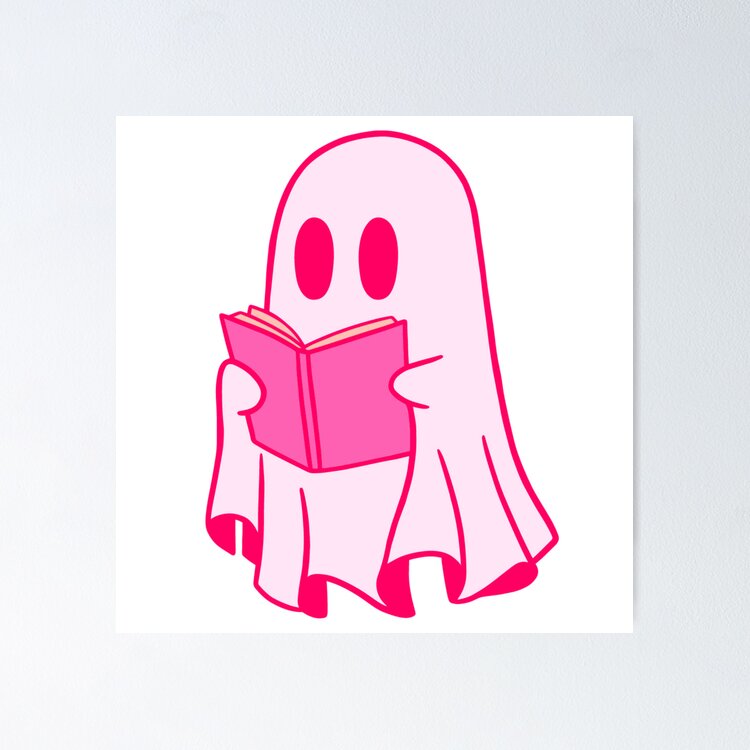 Reading sheet ghost Sticker