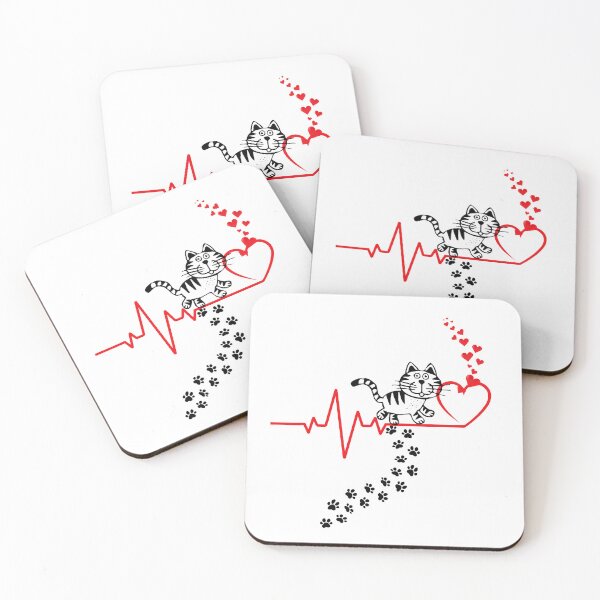 Item preview, Cat Hangover Heartbeat Love Hearts Love designed and sold by gringourmand.
