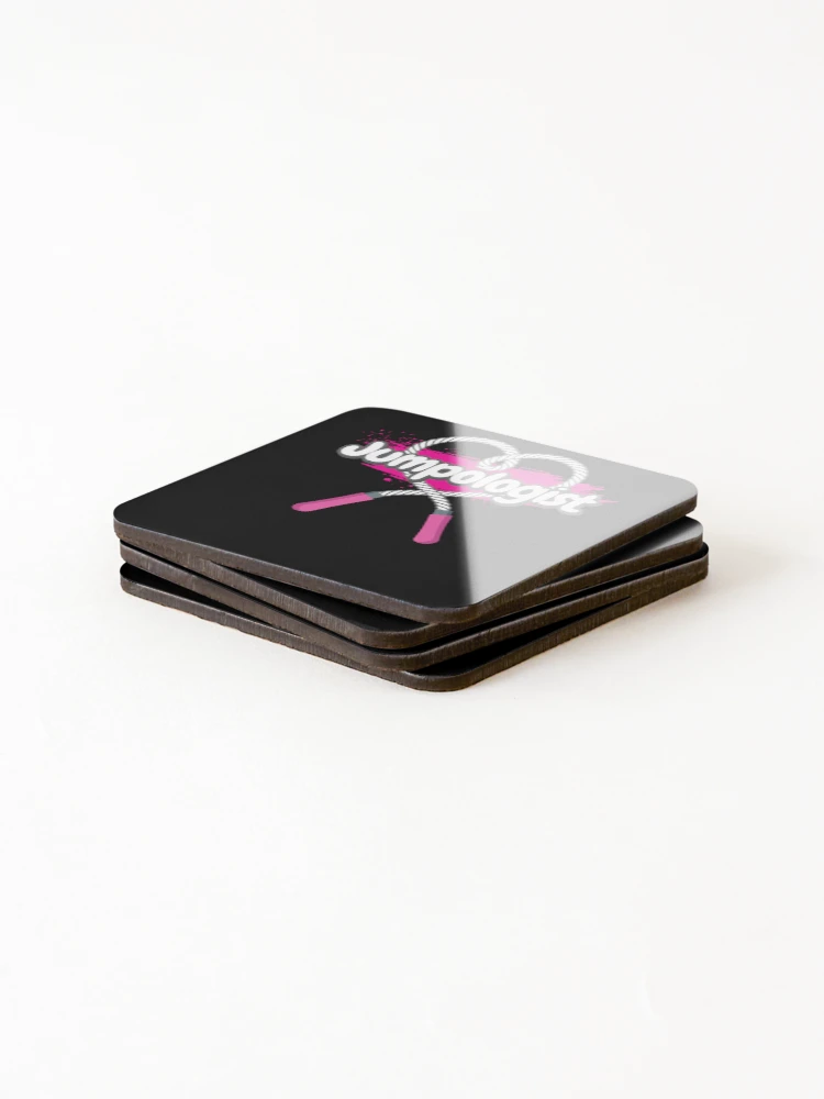 Thumbnail 4 of 5, Coasters (Set of 4), Jump Rope Jumpologist Rope Jumping Rope designed and sold by MooonTees.