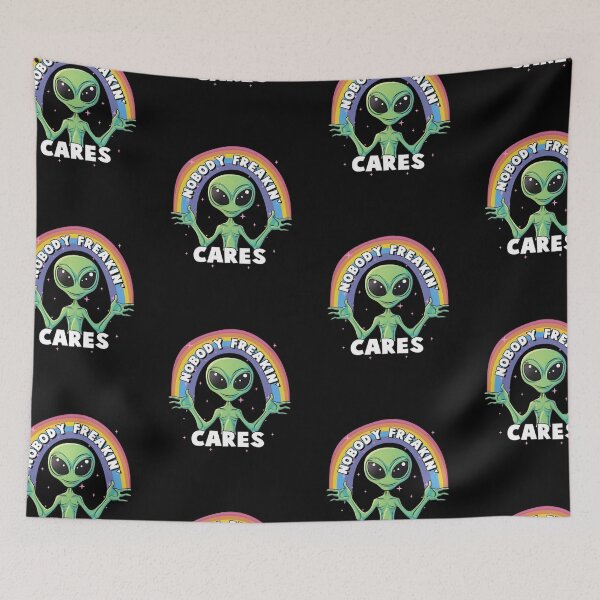 Item preview, Alien UFO Extraterrestrial Nobody Freakin Cares designed and sold by ttuniques.