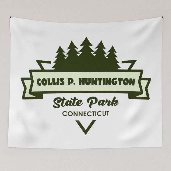 Item preview, Collis P. Huntington State Park Connecticut Trees And Ribbon designed and sold by bivenart.