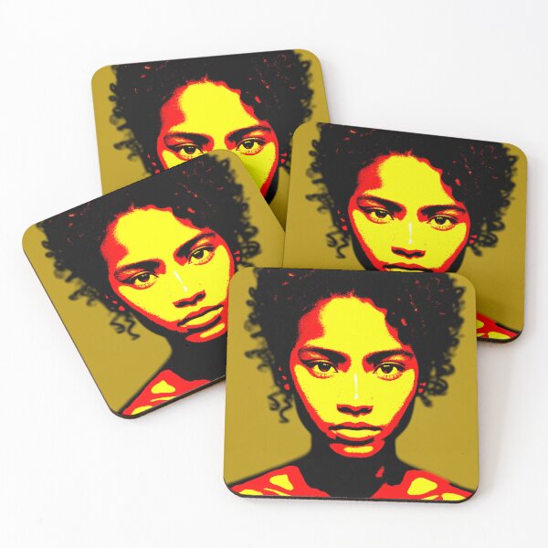 Item preview, Portrait of Lilian - Yellow & Red designed and sold by i20media.