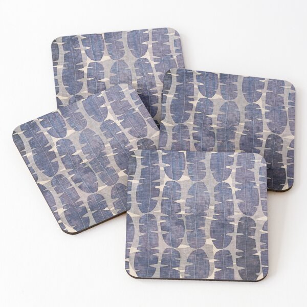 Item preview, Modern Boho Tropical Palm Leaves Blue designed and sold by susycosta.
