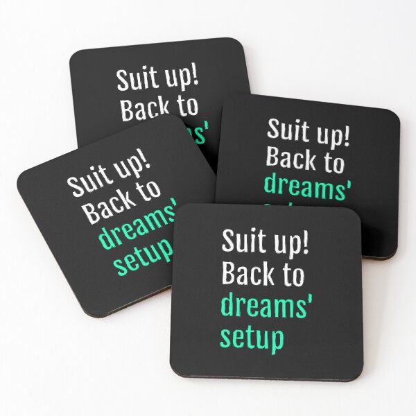 Item preview, Suit up! Back to dreams setup (Black Edition) designed and sold by QuotopiaThreads.
