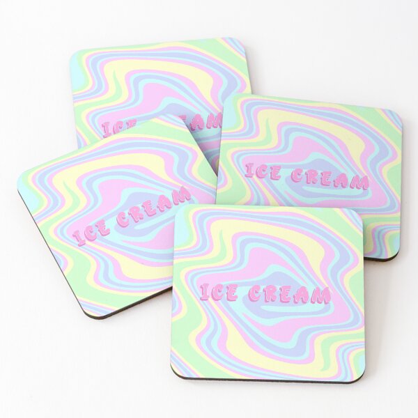 Item preview, ice cream with pastel wave background designed and sold by TheMillusion.
