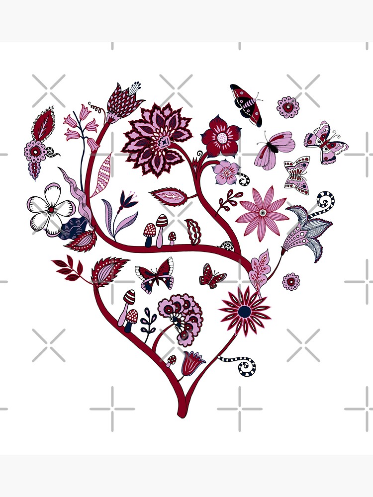 Fantasy Indian Floral - elegant, romantic pattern by Cecca Designs by Cecca-Designs