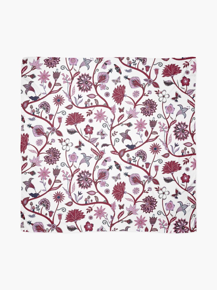 Alternate view of Fantasy Indian Floral - elegant, romantic pattern by Cecca Designs Scarf