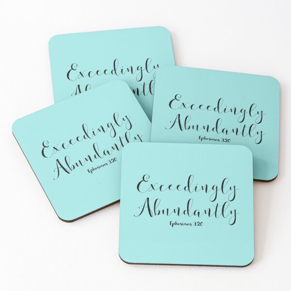 Item preview, Exceedingly Abundantly bible quote designed and sold by Warrior Bride.