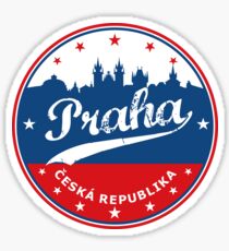 Prague, Praha, City of Czech Republic, circle Sticker
