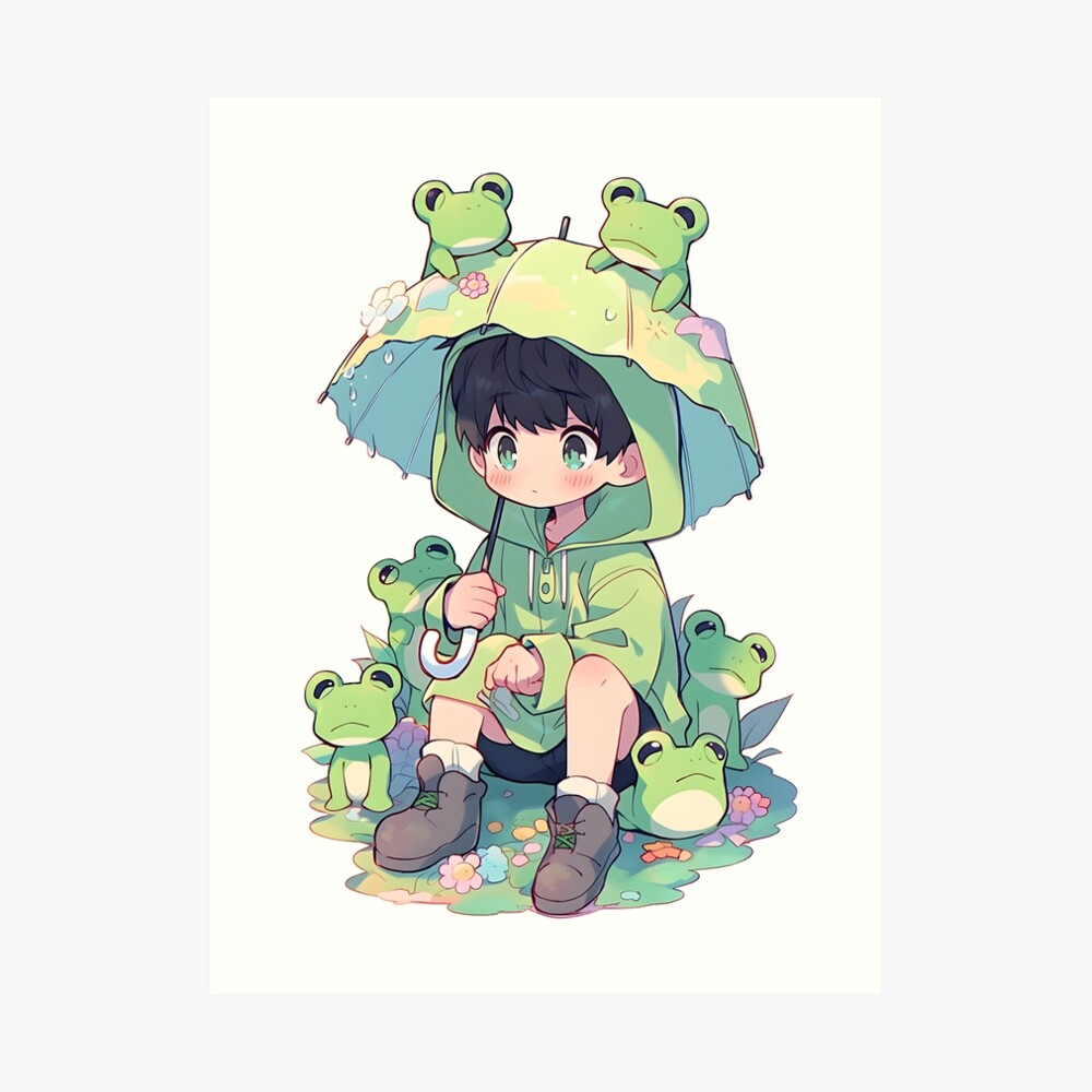 Japanese Kawaii Frog Froggy Strawberry Milk Anime - Kawaii Frog - Posters  and Art Prints | TeePublic