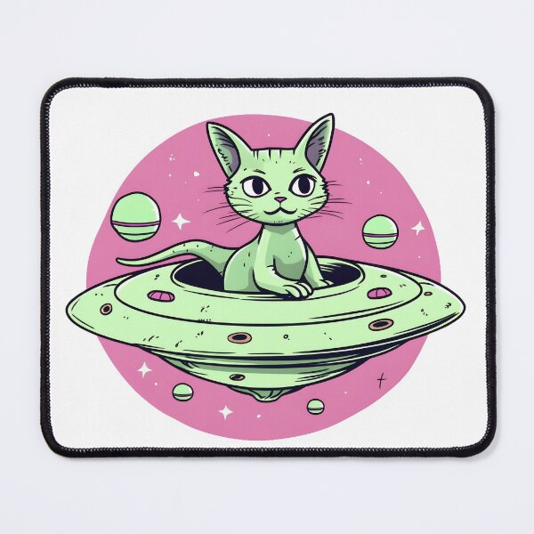 Item preview, Alien Kitty Cat Kitten UFO Extraterrestrial designed and sold by ttuniques.
