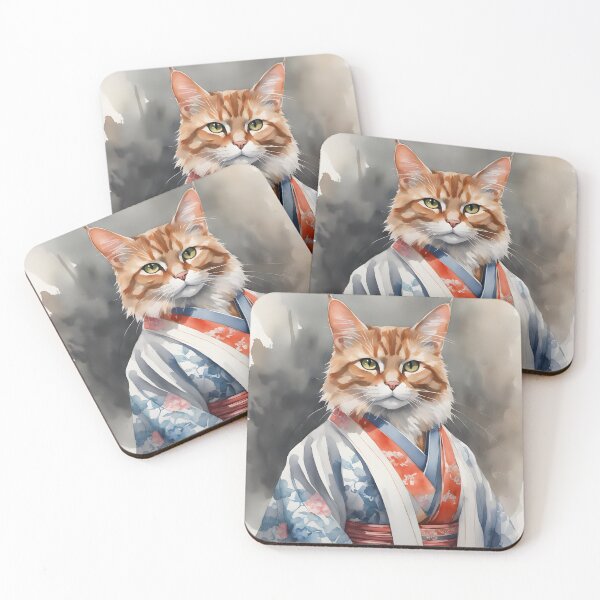Item preview, Cat in kimono designed and sold by Jambonfromage.