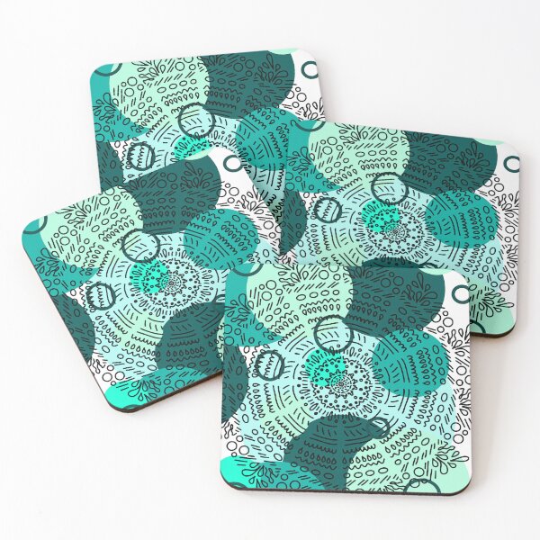 Item preview, Patterned fantasy in mint green colors. Abstraction. designed and sold by youartyouself.
