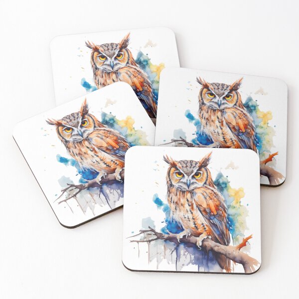 Item preview, Drawing of an owl, Cute Animal, Animal, Pet, Drawing, Water Color, Nature, Sea life designed and sold by puppynpaw.