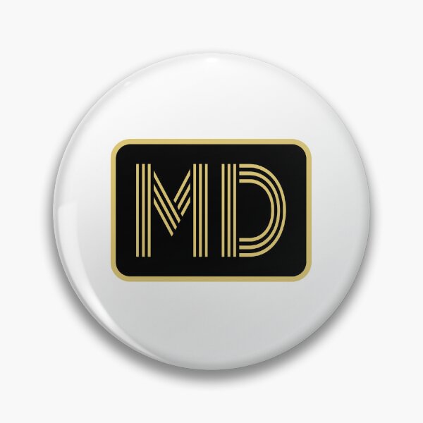 Item preview, MD Initials Gold Geometric Letters designed and sold by Jeallan Designs.