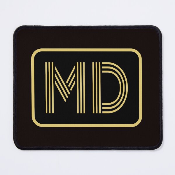 Item preview, MD Initials Gold Geometric Letters designed and sold by Jeallan Designs.