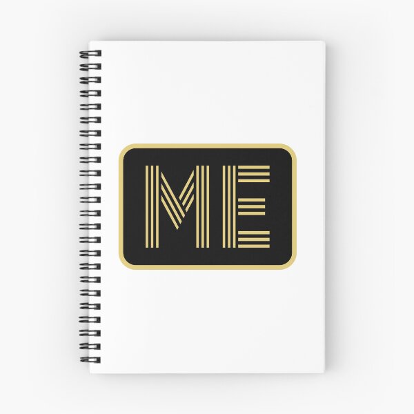 Aperçu de l'œuvre ME Initiales Lettres Géométriques Dorées créée et vendue par Jeallan Designs.