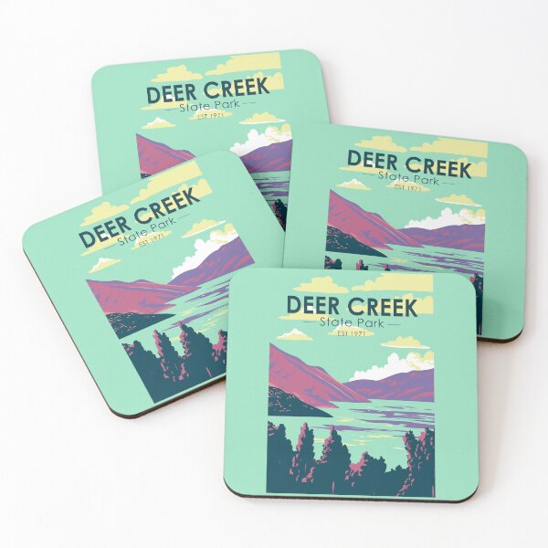 Item preview, Deer Creek State Park Utah Travel Art Vintage designed and sold by KrisSidDesigns.
