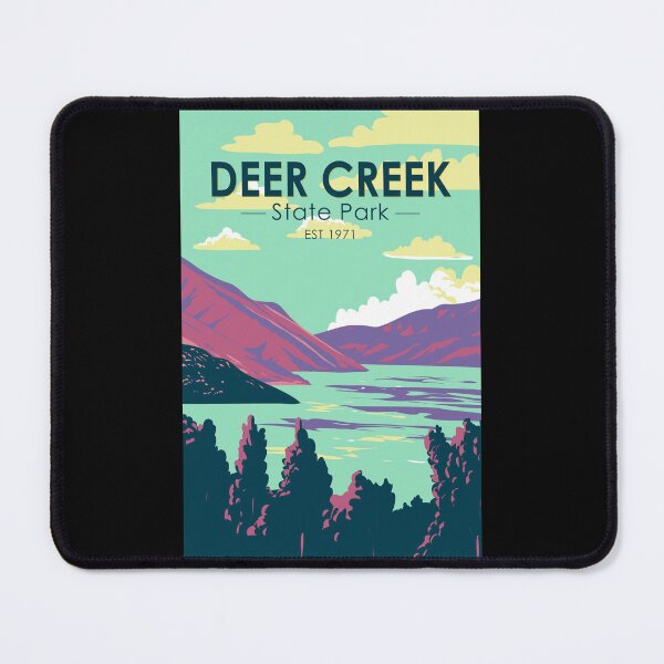 Item preview, Deer Creek State Park Utah Travel Art Vintage designed and sold by KrisSidDesigns.