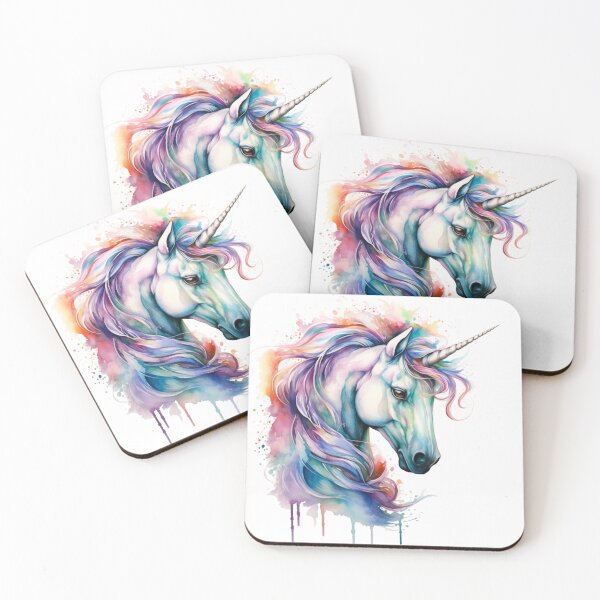 Item preview, Drawing of Unicorn, Horse,  Cute Animal, Animal, Pet, Drawing, Water Color, Nature, Sea life designed and sold by puppynpaw.