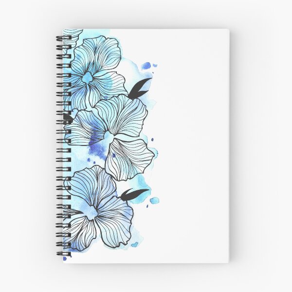 Item preview, Blue Watercolor Flowers Lea designed and sold by BEATRIZKOBORI.