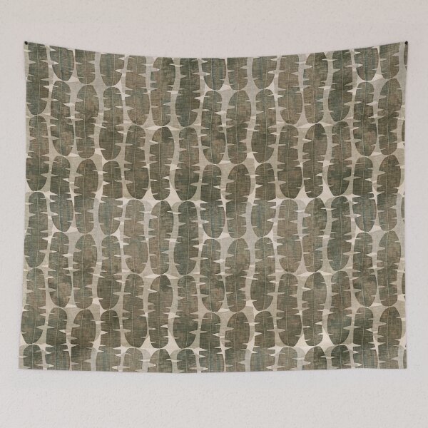 Item preview, Modern Boho Tropical Palm Leaves Blue designed and sold by susycosta.