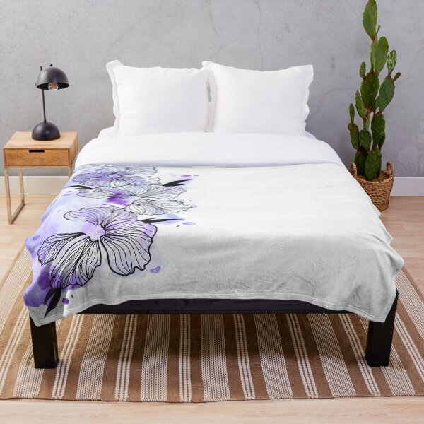 Item preview, Purple Watercolor Flowers Lea designed and sold by BEATRIZKOBORI.
