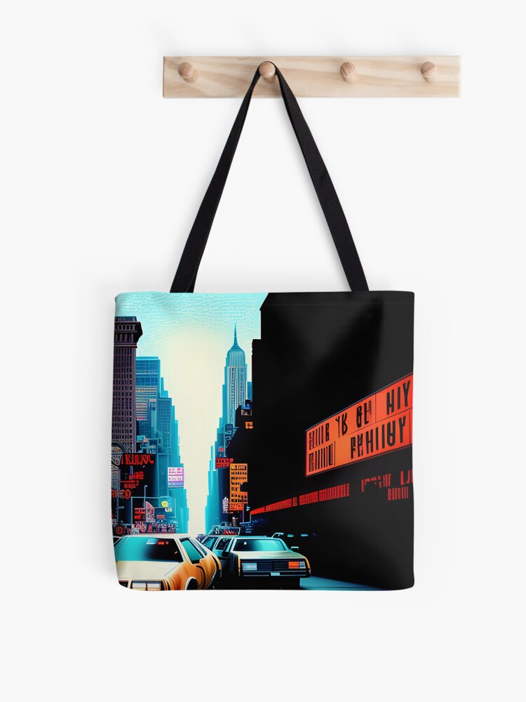  New York City NYC Retro Vintage Grocery Bag Novelty T-Shirt :  Clothing, Shoes & Jewelry