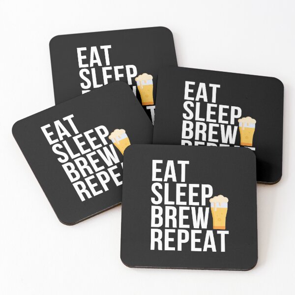 Aperçu de l'œuvre Eat Sleep Brew Repeat - Pour les amateurs de brassage maison créée et vendue par SuperSeries.
