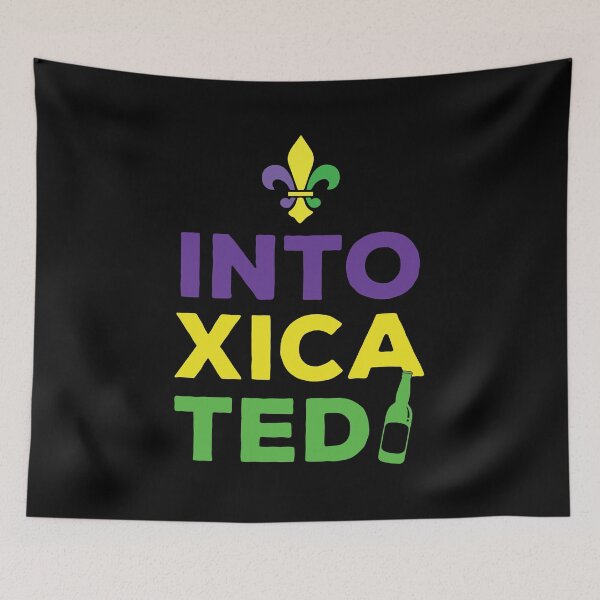 Item preview, Intoxicated Mardi Gras Drinking Fleur De Lis  designed and sold by BUBLTEES.
