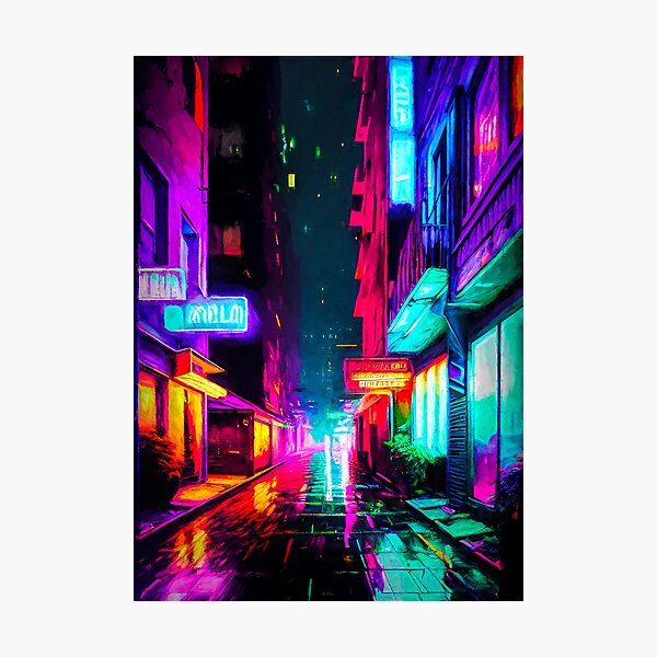Neon City by Brian Vegas Photographic Print