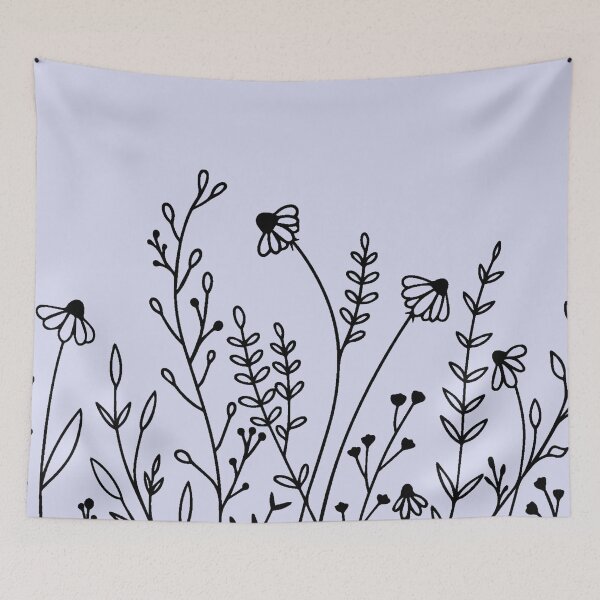 Item preview, Floral Line Art Lavender designed and sold by HappyLifeCreate.