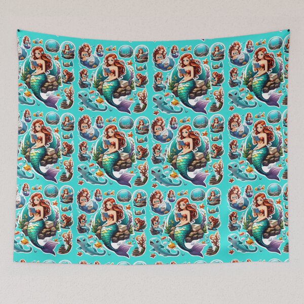Item preview, Small Reading Mermaids Patterns designed and sold by SirenasWorld.