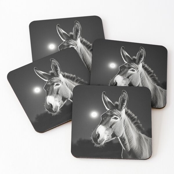 Item preview, Silhouetted Serenade: Donkey in the Moonlight designed and sold by Brendon987.