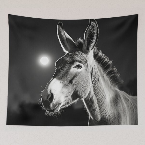 Item preview, Silhouetted Serenade: Donkey in the Moonlight designed and sold by Brendon987.