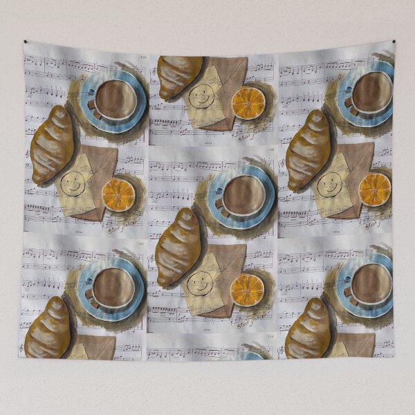 Item preview, Croissant Coffee Post card Mail Orange designed and sold by Arteaventura.