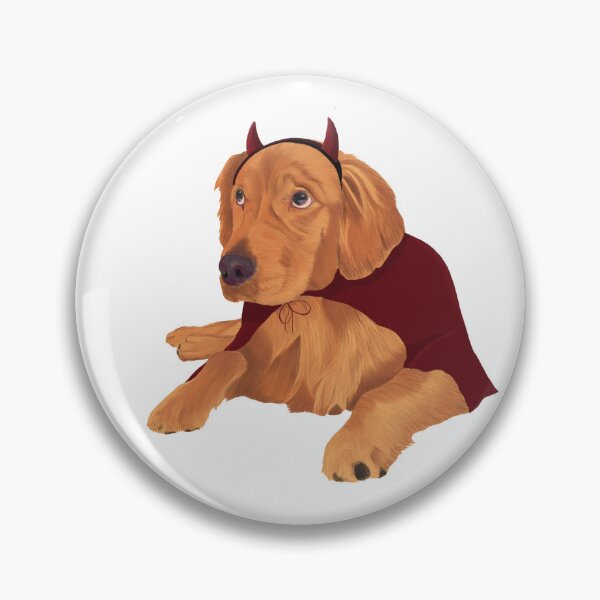 Artikelvorschau, Golden Retriever Devil entworfen und verkauft von LiloLunaArt.