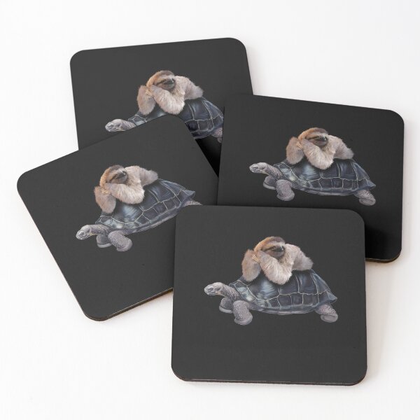 Item preview, Sloth Lying on Turtle, Funny Lazy Animals designed and sold by Logiamerch.
