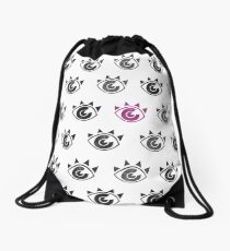 Eye Stamps pattern Drawstring Bag