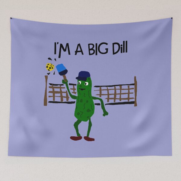 Item preview, Funny Pickle Playing Pickleball I'm a Big Dill Pun designed and sold by Nature's Fancy.