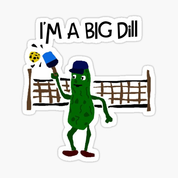Item preview, Funny Pickle Playing Pickleball I'm a Big Dill Pun designed and sold by Nature's Fancy.
