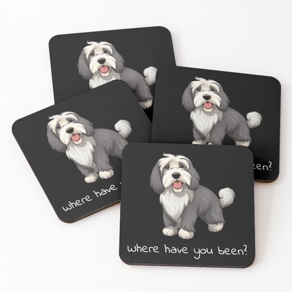 Item preview, Where have you been? Cute Bearded Collie Puppy designed and sold by LudwikeArts.