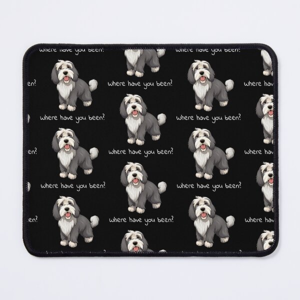Item preview, Where have you been? Cute Bearded Collie Puppy designed and sold by LudwikeArts.