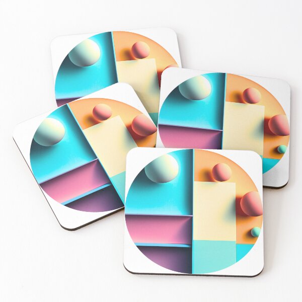 Item preview, Colorful Abstract shapes 3 designed and sold by Nathalia  Lodi.
