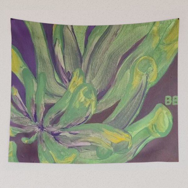 Item preview, Shrek Ear Jade Plant Acrylic Painting designed and sold by BethanyLoraine.