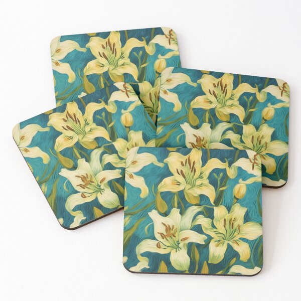 Item preview, Yellow Lily pattern painting designed and sold by patterncrow.